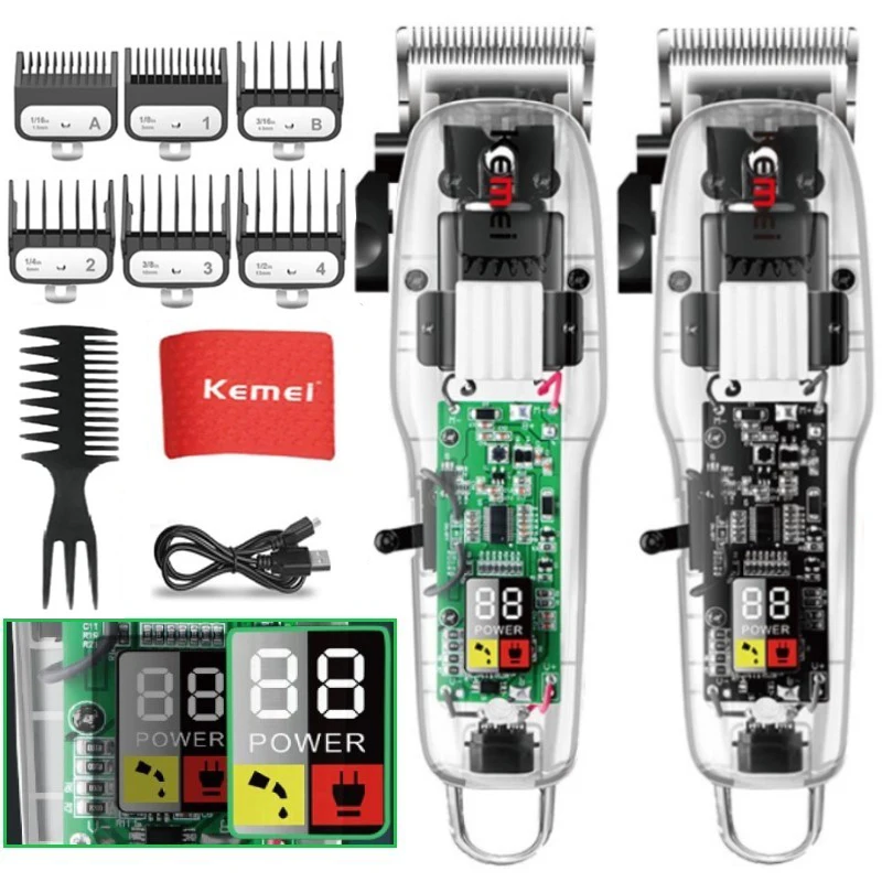 Kemei KM-NG108 USB Transparent Body Barber Machine Electric Cordless Hair Clipper Professional Barber Shop Special Hair Clipper
Kemei KM-NG108 USB Transparent Body Barber Machine Electric Cordless Hair Clipper Professional Barber Shop Special Hair Clipper