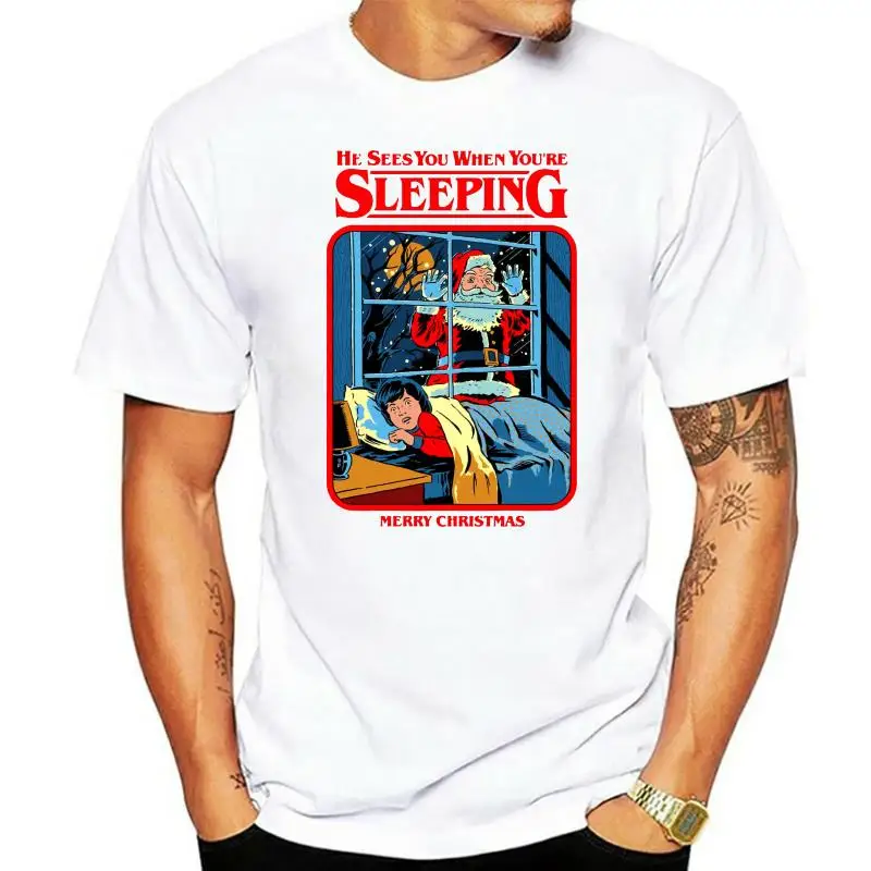 8803D He Sees You When You're Sleeping T Shirt Men Unique Short Sleeve Soft Cotton O-neck Merry Christmas Santa Claus T-shirts
8803D He Sees You When You're Sleeping T Shirt Men Unique Short Sleeve Soft Cotton O-neck Merry Christmas Santa Claus T-shirts