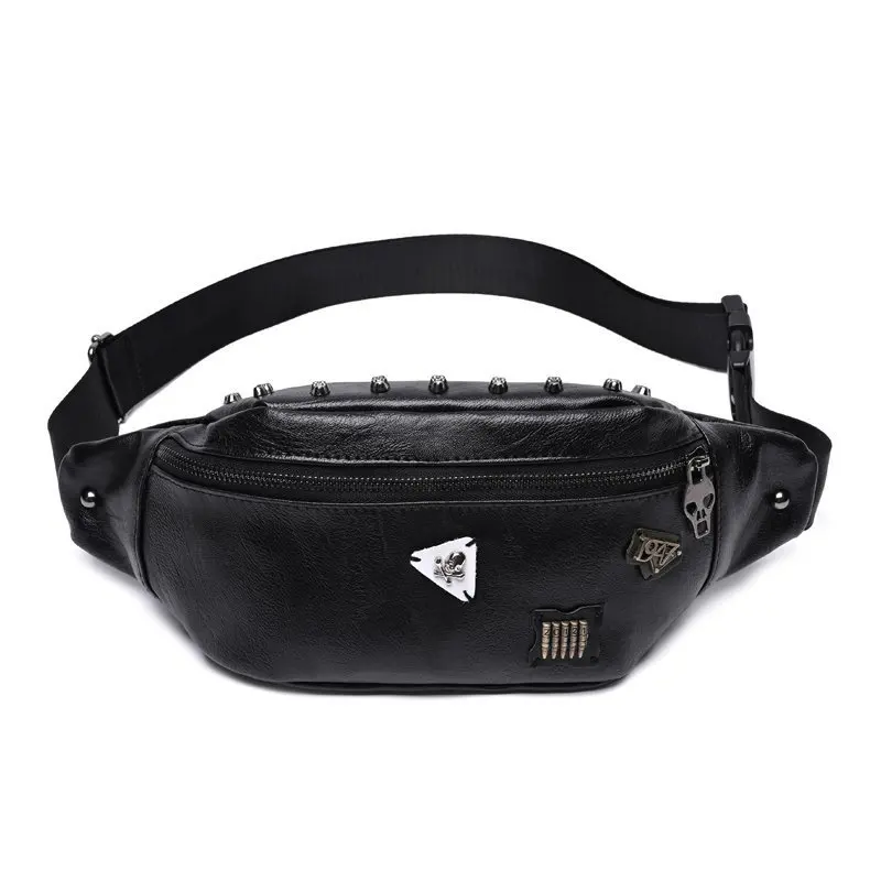 Fashion Design Men's Chest Bag Skull Rivet Waist Bag Men Shoulder Messenger Bag Male Handbags Crossbody Back Bags 2022
Fashion Design Men's Chest Bag Skull Rivet Waist Bag Men Shoulder Messenger Bag Male Handbags Crossbody Back Bags 2022