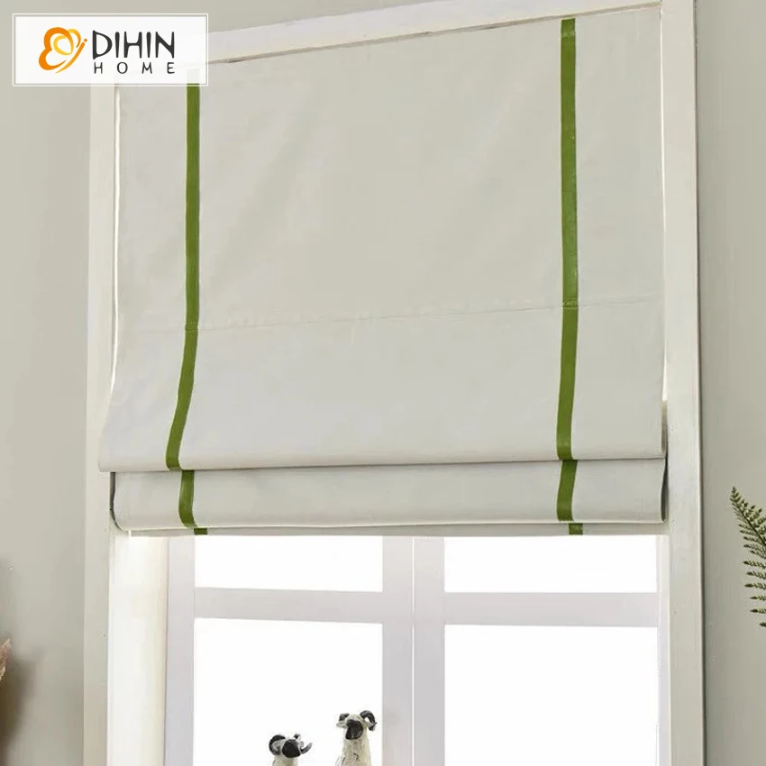 New Arrival Motorized White With Green Trims Flat Roman Shades With Hardware Included Custom Window Curtains For Living Room
New Arrival Motorized White With Green Trims Flat Roman Shades With Hardware Included Custom Window Curtains For Living Room