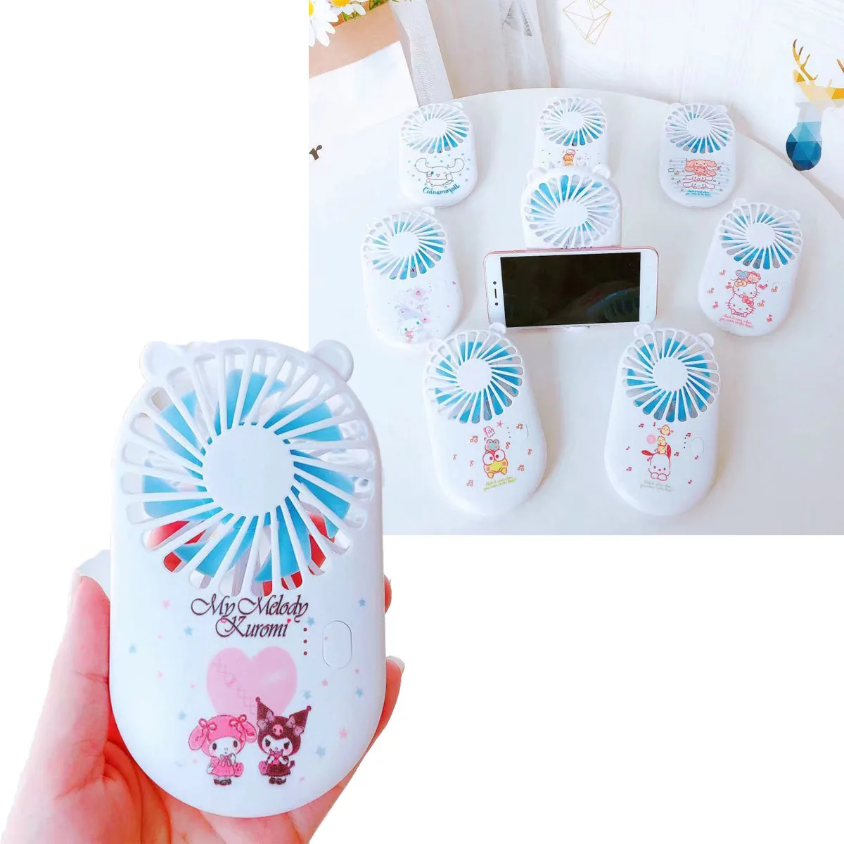 Kawaii аниме мультфильм ручной Перезаряжаемый Usb мини вентилятор My Melody Cinnamoroll Kuromi Sanrios Настольный трехскоростной маленький вентилятор
Kawaii аниме мультфильм ручной Перезаряжаемый Usb мини вентилятор My Melody Cinnamoroll Kuromi Sanrios Настольный трехскоростной маленький вентилятор