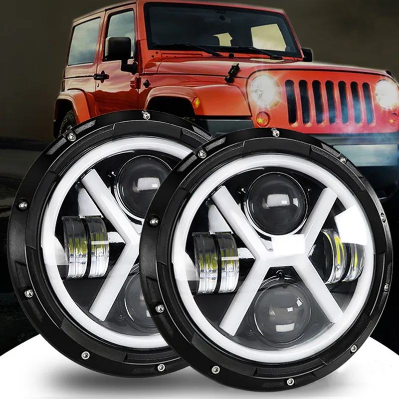 2Pcs LED Car Motorcycle Headlight 7 Inch Hi/Lo Beam Angel Eye Projector Headlamp DRL Light For Jeep Wrangler Cherokee Offroad
2Pcs LED Car Motorcycle Headlight 7 Inch Hi/Lo Beam Angel Eye Projector Headlamp DRL Light For Jeep Wrangler Cherokee Offroad