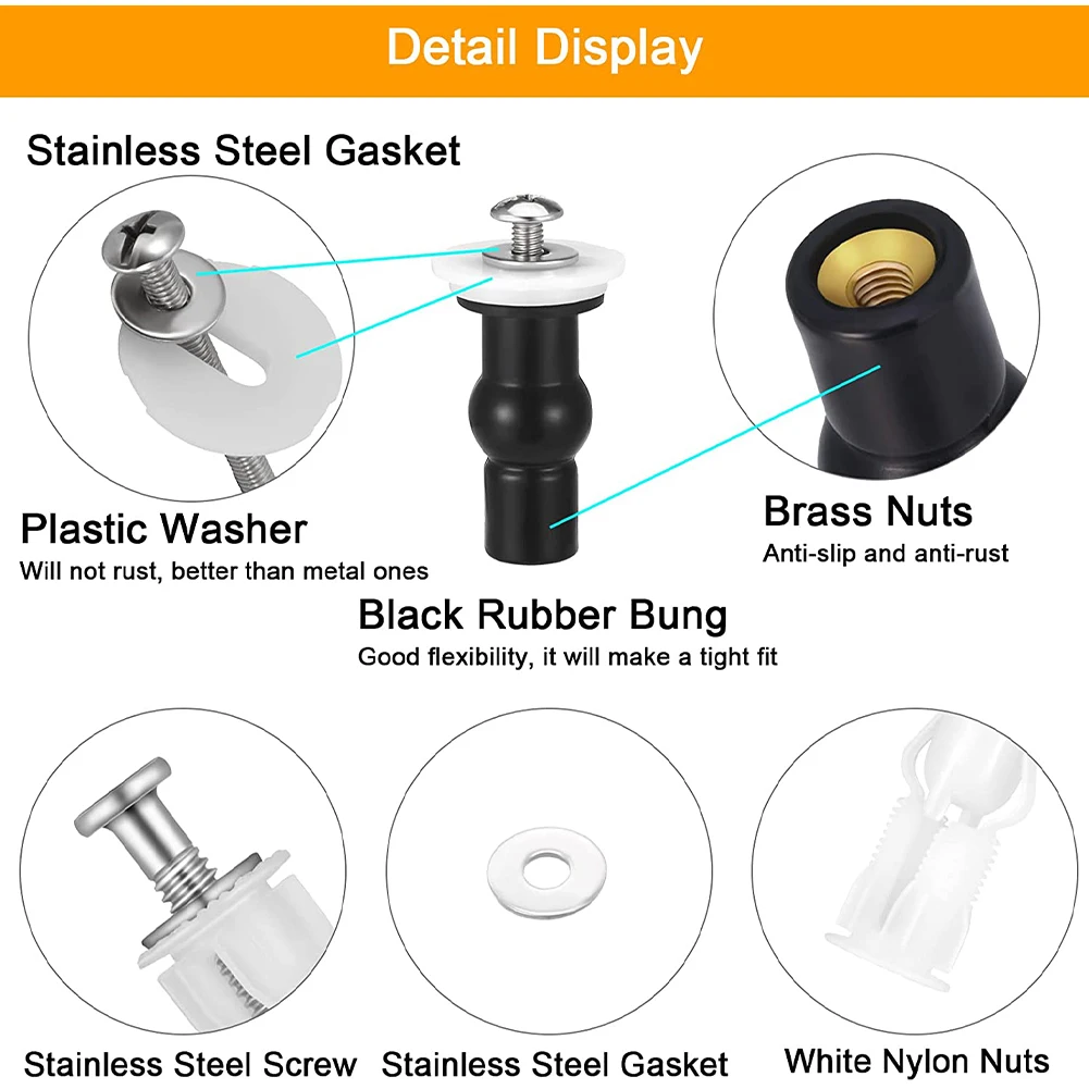 4/2pcs Toilet Seat Screws Nut Cover Lid Top Fixing Blind Hole Fitting Kits Bathroom Accessories Replacement Toilet Seat Screws
4/2pcs Toilet Seat Screws Nut Cover Lid Top Fixing Blind Hole Fitting Kits Bathroom Accessories Replacement Toilet Seat Screws