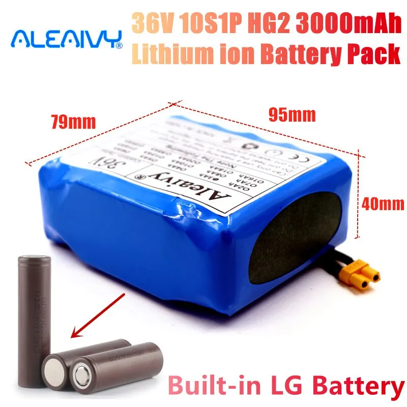 36V 10S1P 18650 HG2 3000mAh комплект литий-ионный батарей для M365 MIJIA Pro Scooter расширенный диапазон зарядки и разрядки XT30 Plug
36V 10S1P 18650 HG2 3000mAh комплект литий-ионный батарей для M365 MIJIA Pro Scooter расширенный диапазон зарядки и разрядки XT30 Plug