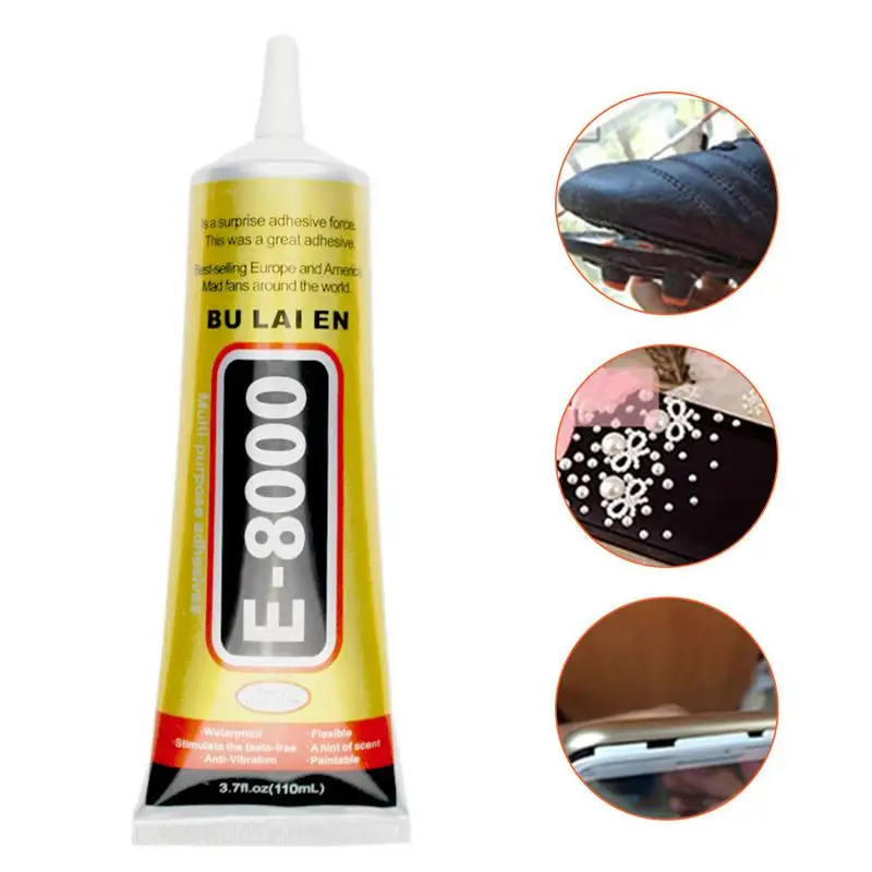 E8000 50ml Liquid Glue Super Strong Multipurpose Adhesive Jewelry Crafts Crystal Rhinestone DIY Fix Phone Screen Glass Nail Gel
E8000 50ml Liquid Glue Super Strong Multipurpose Adhesive Jewelry Crafts Crystal Rhinestone DIY Fix Phone Screen Glass Nail Gel