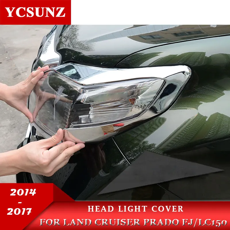 2014-2017 Chrome headlights Trim For Toyota Land Cruiser Prado fj150 LC150 Prado 2014 2015 2016 2017 Car Accessories
2014-2017 Chrome headlights Trim For Toyota Land Cruiser Prado fj150 LC150 Prado 2014 2015 2016 2017 Car Accessories