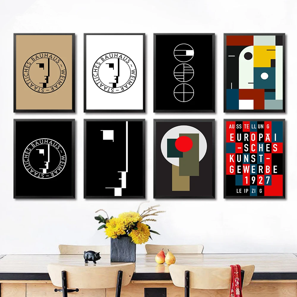 Bauhaus Poster Weimar Exhibition Abstract Geometric Figure Face Canvas Painting Art Prints Wall Picture for Living Room Gallery
Bauhaus Poster Weimar Exhibition Abstract Geometric Figure Face Canvas Painting Art Prints Wall Picture for Living Room Gallery