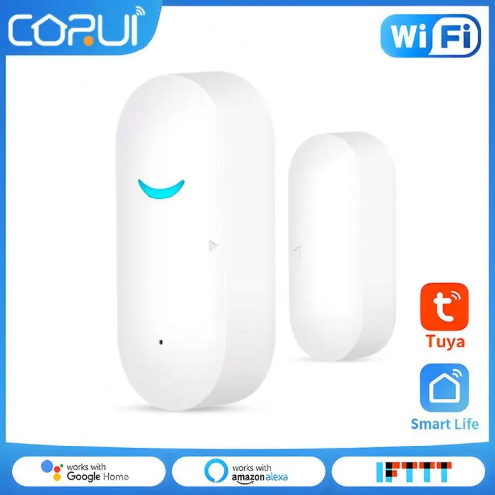 

CORUI Tuya WiFi Door And Window Sensor Detector APP Alarm Smart Solution Intelligent Linkage Switch Alexa Google Home