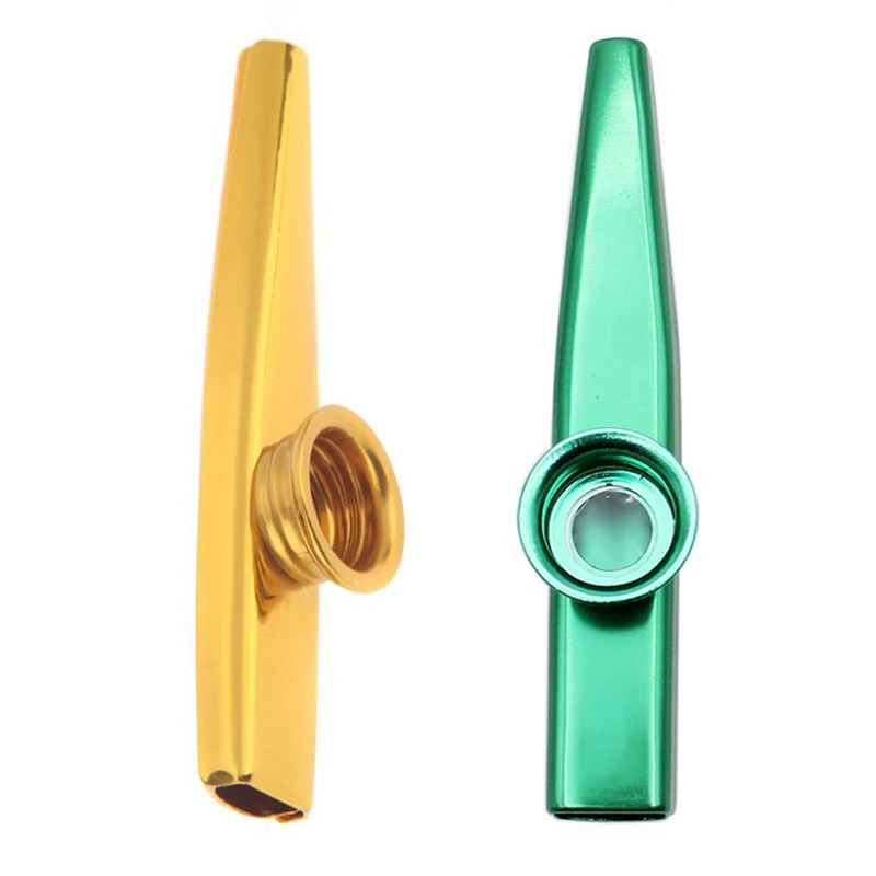 Kazoo Aluminum Alloy Metal With 5 Pcs Gifts Flute Diaphragm For Children Music-Lovers, Gold & Green(2Set)
Kazoo Aluminum Alloy Metal With 5 Pcs Gifts Flute Diaphragm For Children Music-Lovers, Gold & Green(2Set)