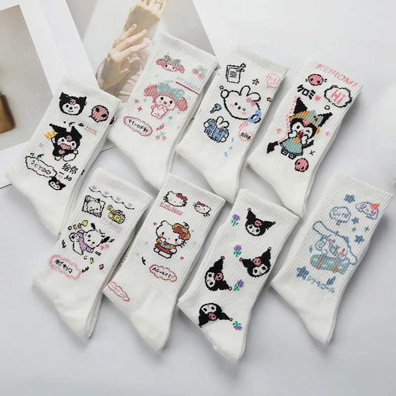 4Pcs/set Sanrio Cotton Socks Kawaii Kuromi Mymelody Hellokittys Cinnamoroll Cute Trend Cotton Socks Breathable Sweat-Absorbent
4Pcs/set Sanrio Cotton Socks Kawaii Kuromi Mymelody Hellokittys Cinnamoroll Cute Trend Cotton Socks Breathable Sweat-Absorbent