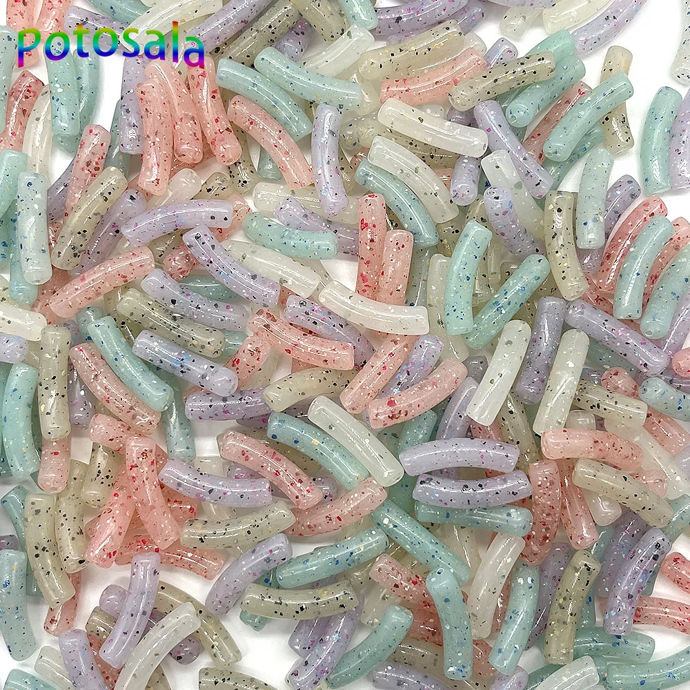 20Pcs Acrylic Curved Tube Arc Beads Color Glitter Painted Imitation Gemstone Spacer Beads For Jewelry Making DIY Bracelet 32*8mm
20Pcs Acrylic Curved Tube Arc Beads Color Glitter Painted Imitation Gemstone Spacer Beads For Jewelry Making DIY Bracelet 32*8mm
