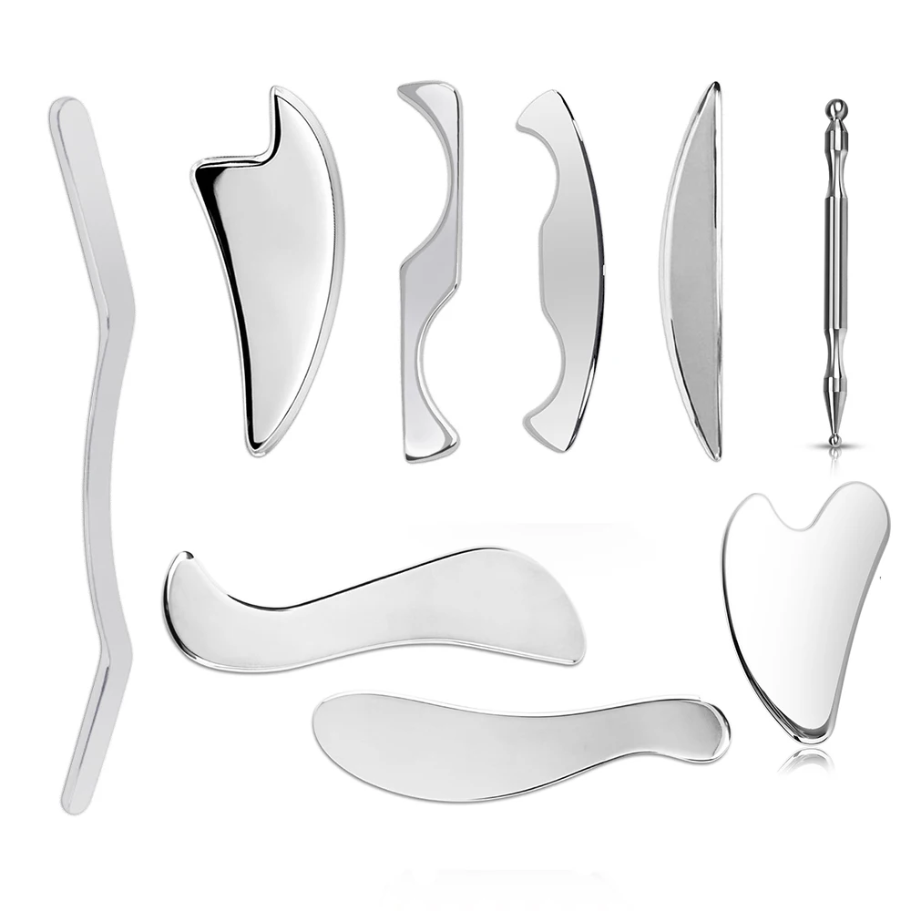 Stainless Steel Scraping Board Guasha Massage Tool Muscle Meridian Massage Fascia Recovery Muscle Relax SPA Body Massage Tool
Stainless Steel Scraping Board Guasha Massage Tool Muscle Meridian Massage Fascia Recovery Muscle Relax SPA Body Massage Tool