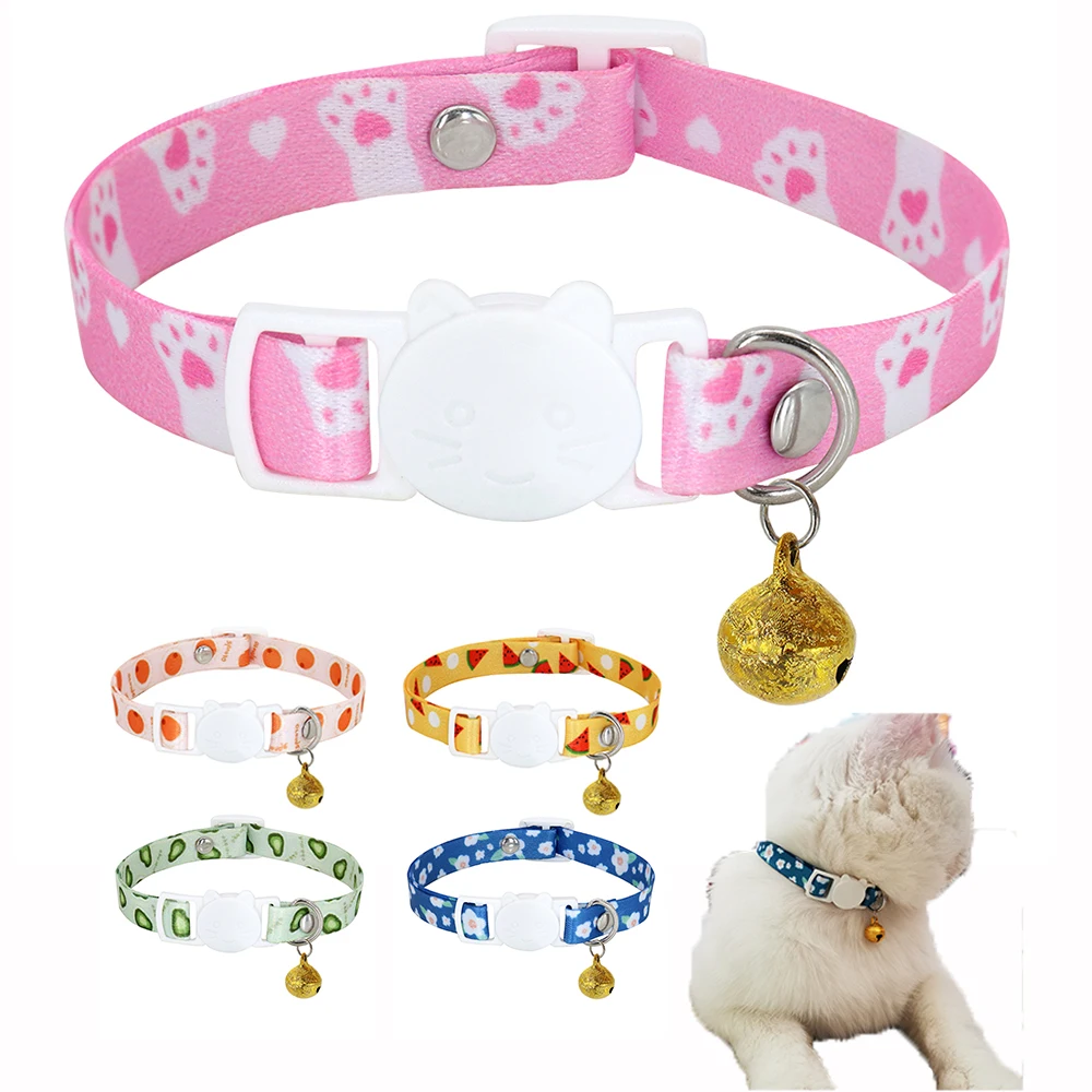Cute Cat Collar with Bell Quick Release Cats Kitten Fruit Print Collars Safety Breakaway Pet Necklace Adjustable Cat Accessories
Cute Cat Collar with Bell Quick Release Cats Kitten Fruit Print Collars Safety Breakaway Pet Necklace Adjustable Cat Accessories