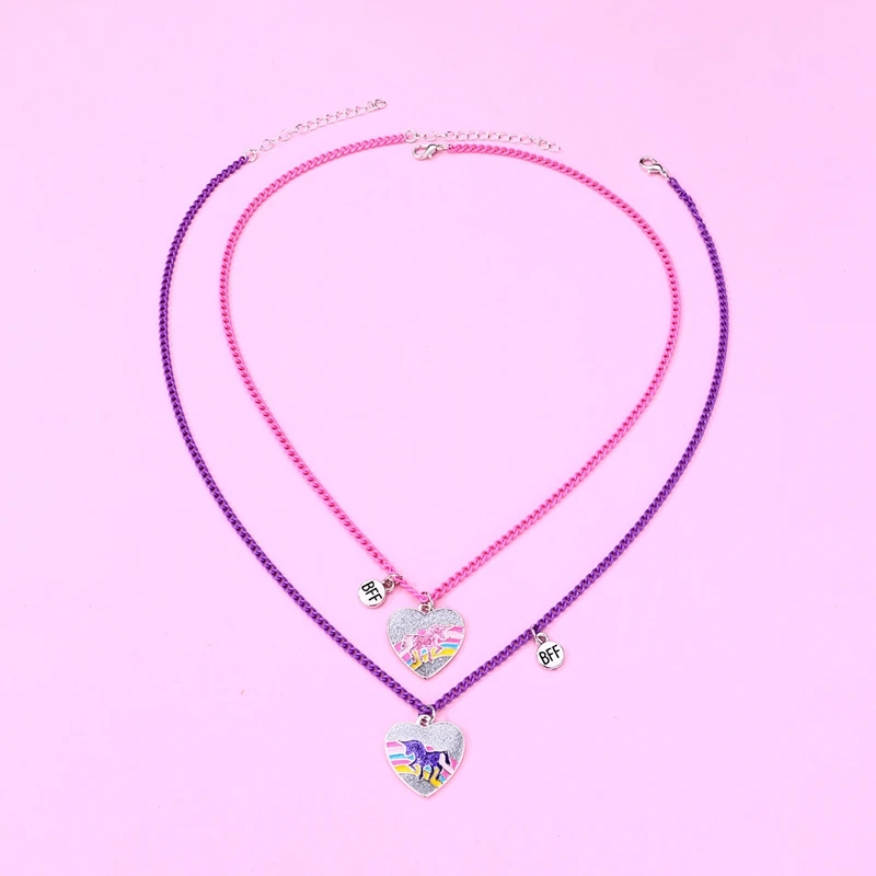 2pcs/set BFF Friendship Unicorn Love Heart Pendant Necklaces For Women Jewelry Girls Gift
2pcs/set BFF Friendship Unicorn Love Heart Pendant Necklaces For Women Jewelry Girls Gift