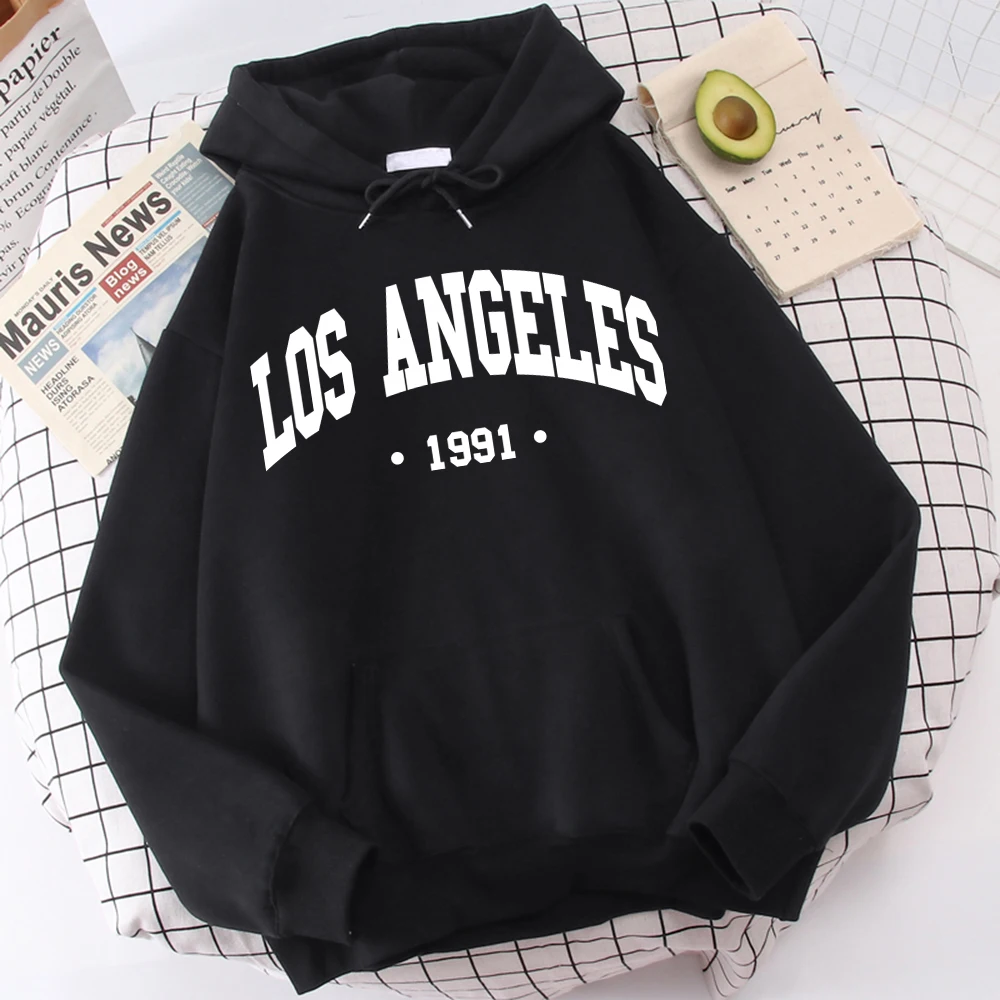 

Los Angels 1991 Usa City Letter Men Hoodies Harajuku Oversized Streetwear All-Match Hip Hop Clothing Simplicity Fashion Tops