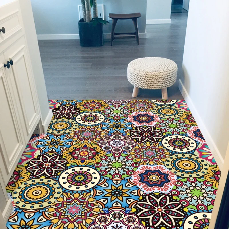 10pcs Creative Mandala Style Hexagon Tiles Floor Stickers Kitchen Bathroom Peel & Stick Twill Surface Waterproof Art Wall Decals
10pcs Creative Mandala Style Hexagon Tiles Floor Stickers Kitchen Bathroom Peel & Stick Twill Surface Waterproof Art Wall Decals