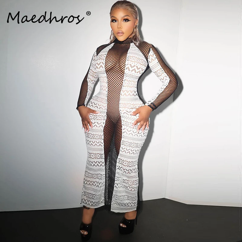 Print Graphic Long Sleeves Patchwork Mesh Sexy See Through Women Maxi Dress Female Skinny Outfit Party Club Y2K Birthday Dress
Print Graphic Long Sleeves Patchwork Mesh Sexy See Through Women Maxi Dress Female Skinny Outfit Party Club Y2K Birthday Dress