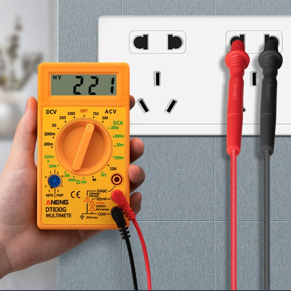 DT830G AC/DC Цифровой мультиметр с ЖК-дисплеем 750 В Вольтметр Амперметр Омметр тестер высокой безопасности Ручной цифровой мультиметр
DT830G AC/DC Цифровой мультиметр с ЖК-дисплеем 750 В Вольтметр Амперметр Омметр тестер высокой безопасности Ручной цифровой мультиметр