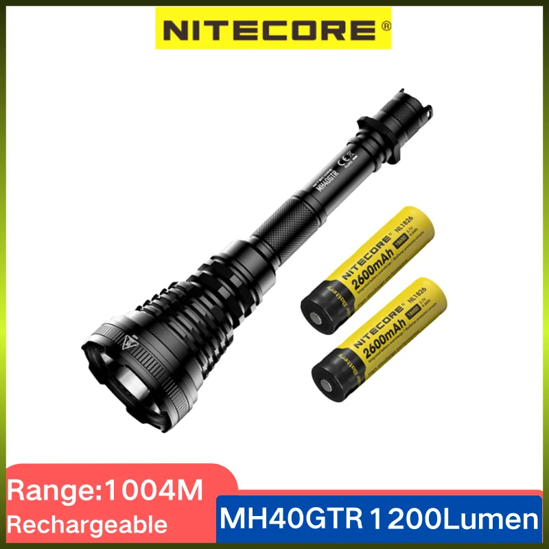 NITECORE MH40GTR LED Tactical Flashlight 1200Lumens Rechargeable Hunting Spootlight With 2*18650 Battery LED Troch Light
NITECORE MH40GTR LED Tactical Flashlight 1200Lumens Rechargeable Hunting Spootlight With 2*18650 Battery LED Troch Light
