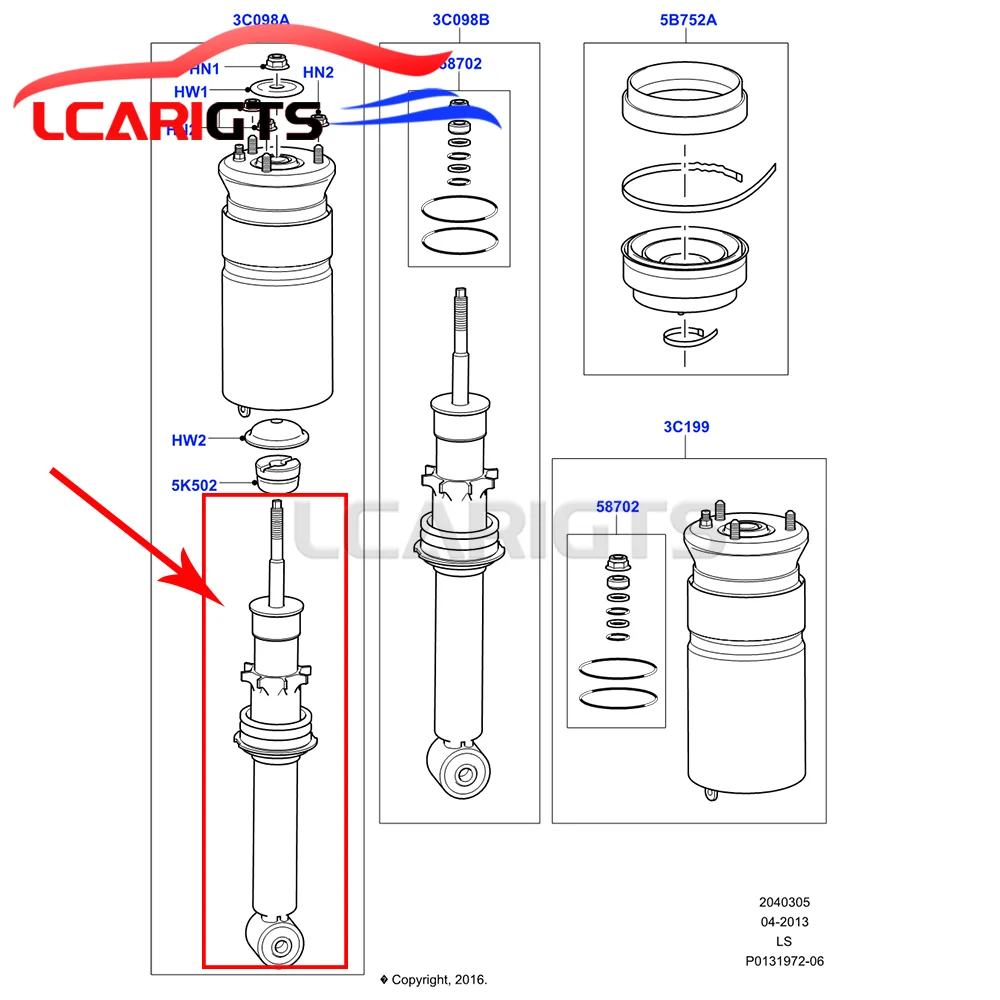 Front Air Suspension Shock Absorber Strut Without ADS For Land Rover Discovery 3 4 Range Rover Sport RNB501620 RNB501580
Front Air Suspension Shock Absorber Strut Without ADS For Land Rover Discovery 3 4 Range Rover Sport RNB501620 RNB501580