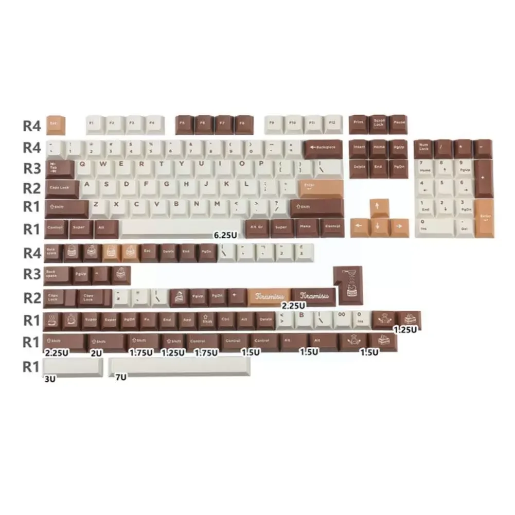 164 Keys GMK Tiramisu Keycaps PBT Dye Sublimation Key Caps Profile Keycap With ISO Enter 3U 7U Spacebar For HHKB Keycaps J2Y4
164 Keys GMK Tiramisu Keycaps PBT Dye Sublimation Key Caps Profile Keycap With ISO Enter 3U 7U Spacebar For HHKB Keycaps J2Y4