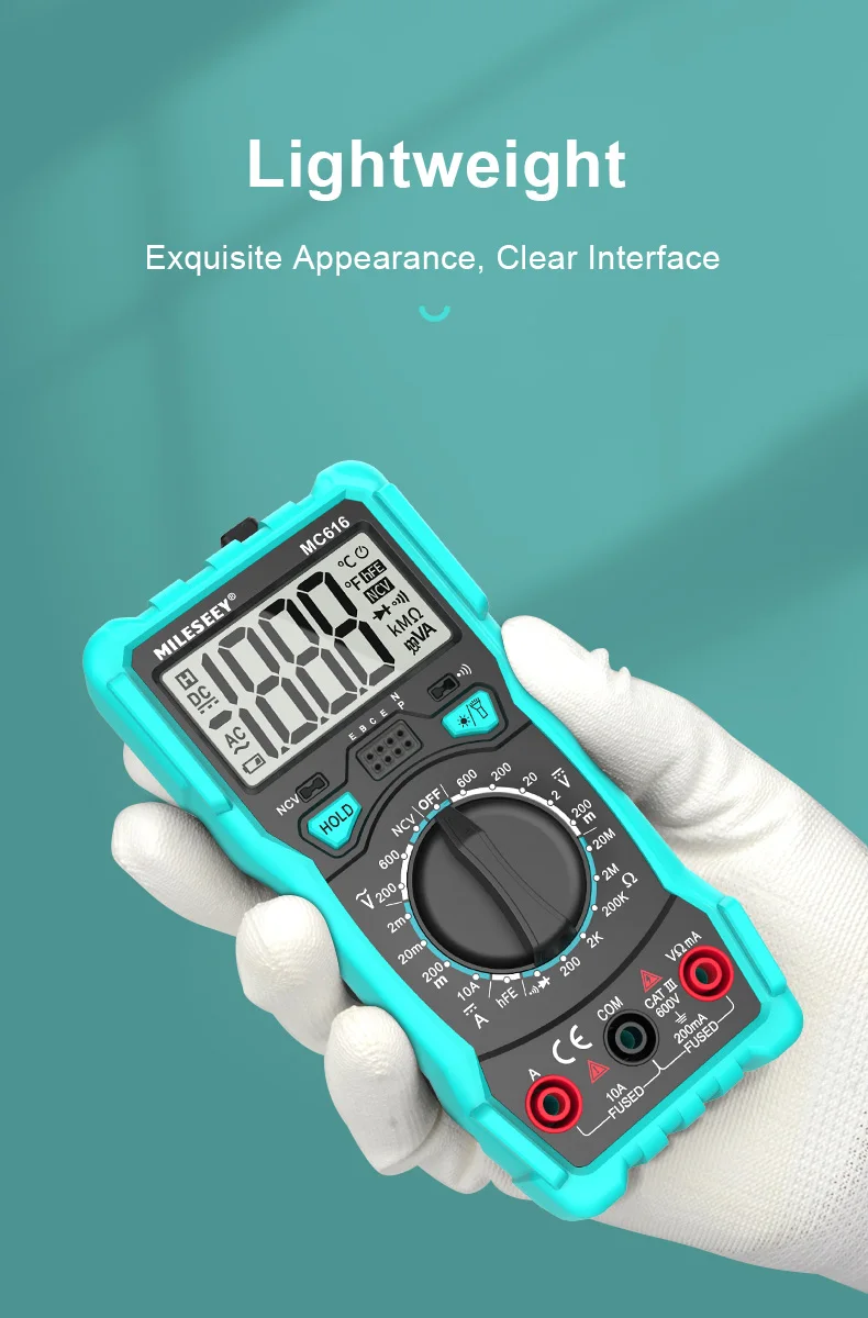 Mileseey NCV Multimeter Digital 10000 Count AC/DC Voltmeter Burn Prevention Professional Automatic Range Multimeter
Mileseey NCV Multimeter Digital 10000 Count AC/DC Voltmeter Burn Prevention Professional Automatic Range Multimeter
