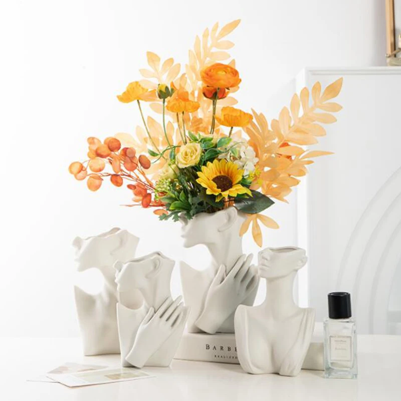 Modern Ceramic Vase for Home Decor Creative Flower Arrangement Vase Abstract Statue Luxury Living Room Decoration Flower Pots
Modern Ceramic Vase for Home Decor Creative Flower Arrangement Vase Abstract Statue Luxury Living Room Decoration Flower Pots