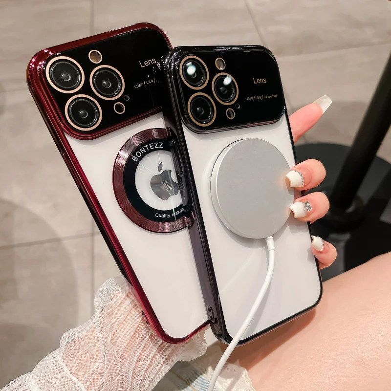 Luxury Plating For Magsafe Wireless Charge Hard PC Case Transparent For iPhone 14 13 Pro 12 11 Pro Max Magnetic Logo Clear Cover
Luxury Plating For Magsafe Wireless Charge Hard PC Case Transparent For iPhone 14 13 Pro 12 11 Pro Max Magnetic Logo Clear Cover