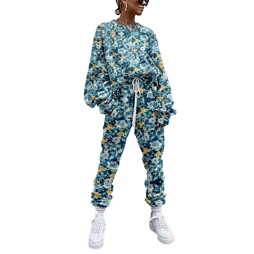 Women's Activewear Two Piece Floral Print Activewear Casual Sweater + Pants Women's Activewear
Women's Activewear Two Piece Floral Print Activewear Casual Sweater + Pants Women's Activewear