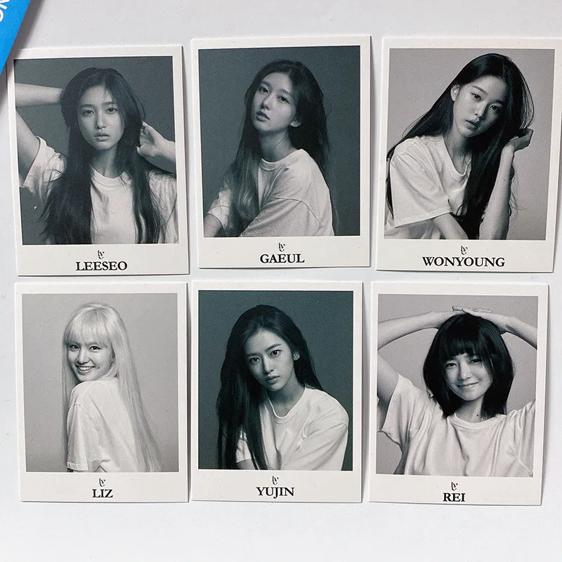

6pcs/set KPOP IVE DAZED KOREA Photocard Single Sides Card Postcard Yujin Gaeul Wonyoung Rei Leeseo LIZ Fans Collection