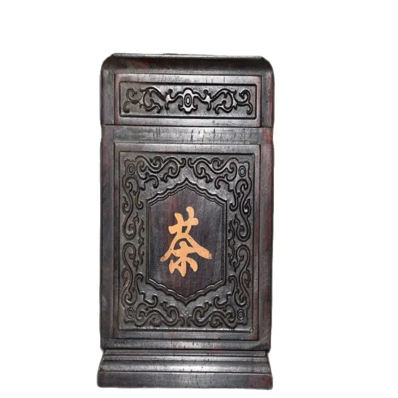 China Old Beijing Secondhand Goods Precision Carved Black Wood Tea Canister
China Old Beijing Secondhand Goods Precision Carved Black Wood Tea Canister