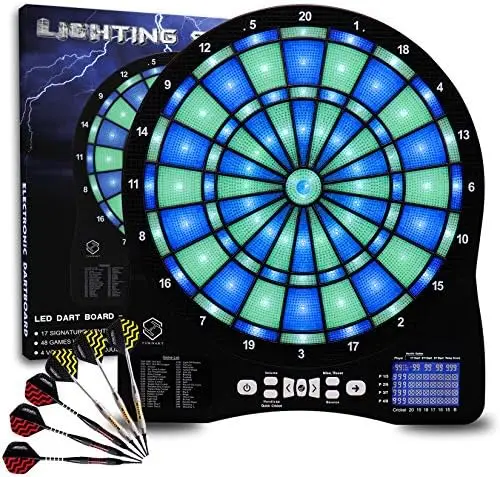 Dart Board,13 inch Illuminated Segments Light Based Games Dartboard for Adults Tested Tough Segment for Enhanced Durability Pro
Dart Board,13 inch Illuminated Segments Light Based Games Dartboard for Adults Tested Tough Segment for Enhanced Durability Pro