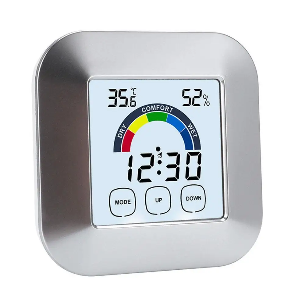 LCD Digital Thermometer Hygrometer Indoor Weather Station For Home Temperature And Humidity Sensor Clock
LCD Digital Thermometer Hygrometer Indoor Weather Station For Home Temperature And Humidity Sensor Clock