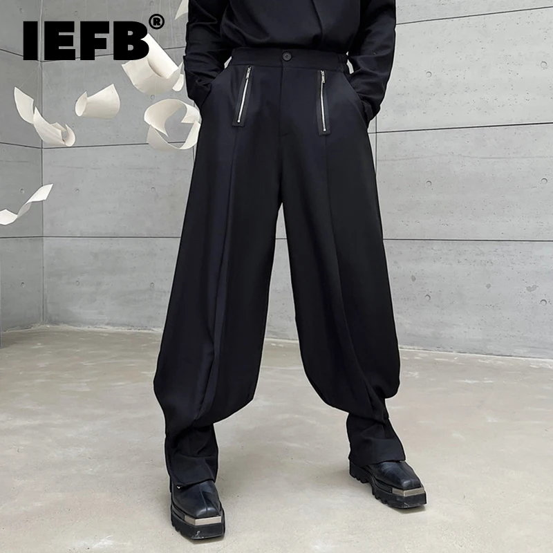 IEFB New Darkwear Wide Leg Knickerbockers Men Pants Zipper Decoration Casual Fashionable 2023 Solid Color Male Trousers 9A5913
IEFB New Darkwear Wide Leg Knickerbockers Men Pants Zipper Decoration Casual Fashionable 2023 Solid Color Male Trousers 9A5913