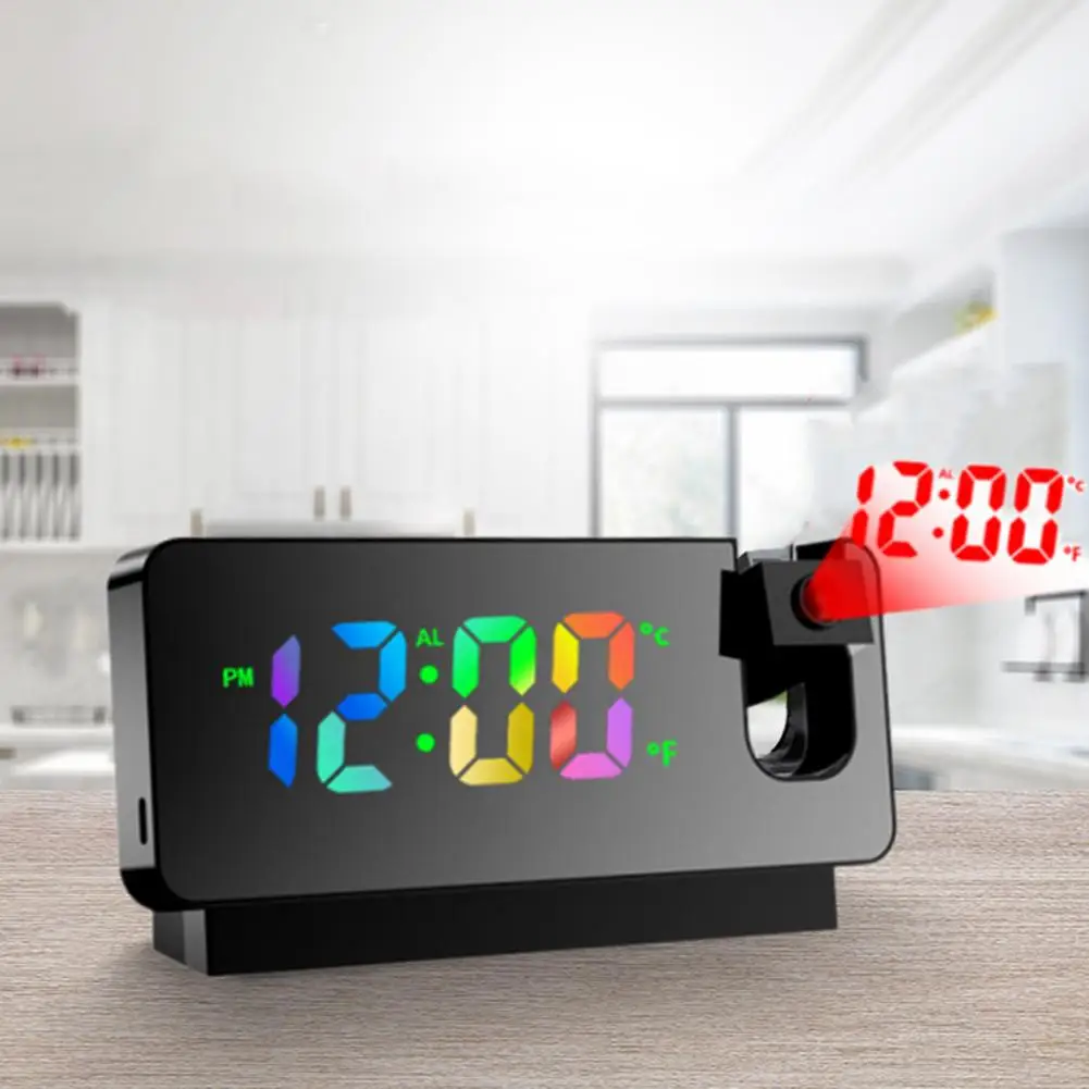Led Projection Alarm Clock 180xc2xb0 Rotating Large Screen Digital Luminous Mute Colorful Electronic Clock
Led Projection Alarm Clock 180xc2xb0 Rotating Large Screen Digital Luminous Mute Colorful Electronic Clock
