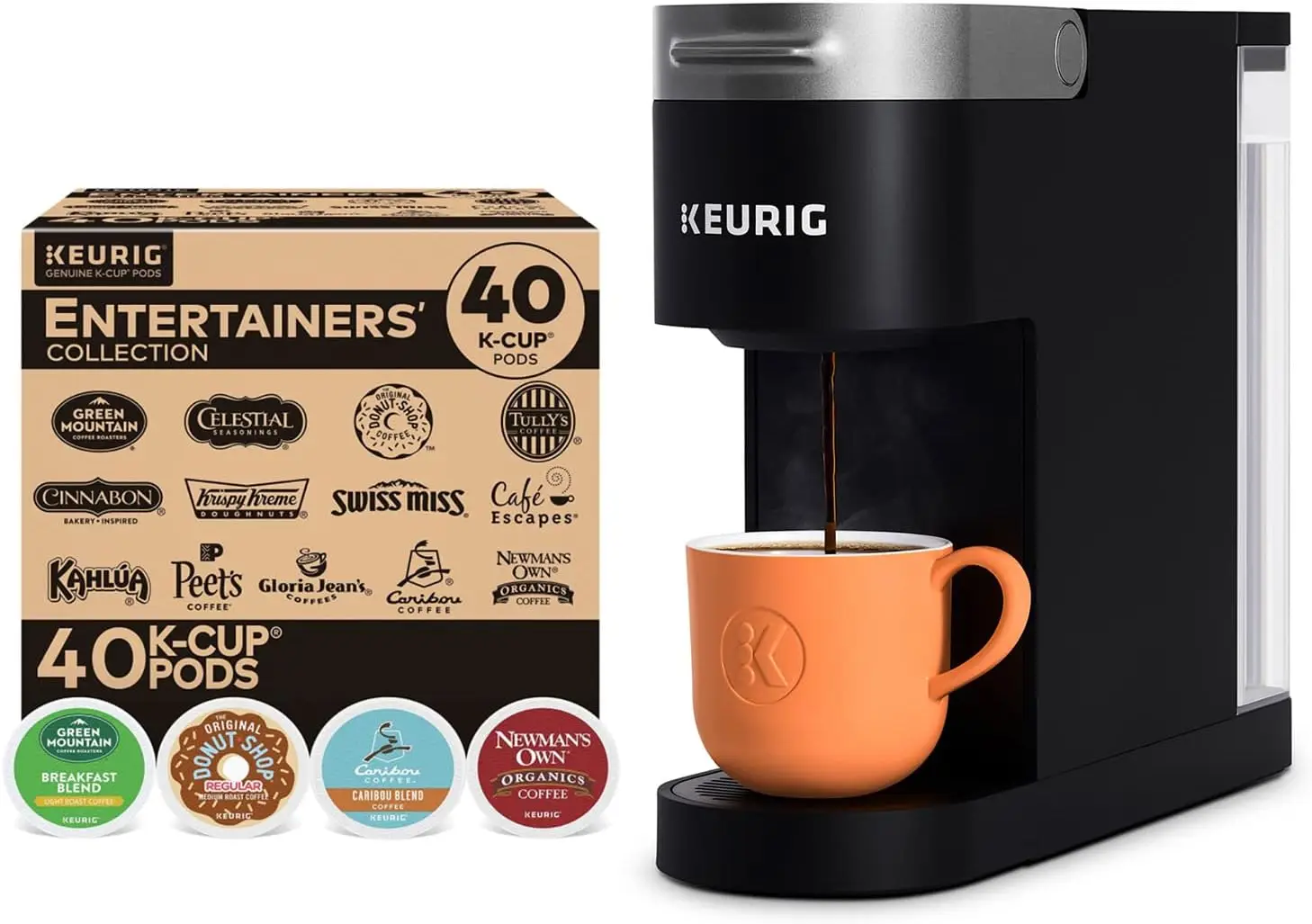K-Slim Single Serve Coffee Maker with Keurig Entertainers' Collection Variety Pack, 40 K-Cup Pods
K-Slim Single Serve Coffee Maker with Keurig Entertainers' Collection Variety Pack, 40 K-Cup Pods