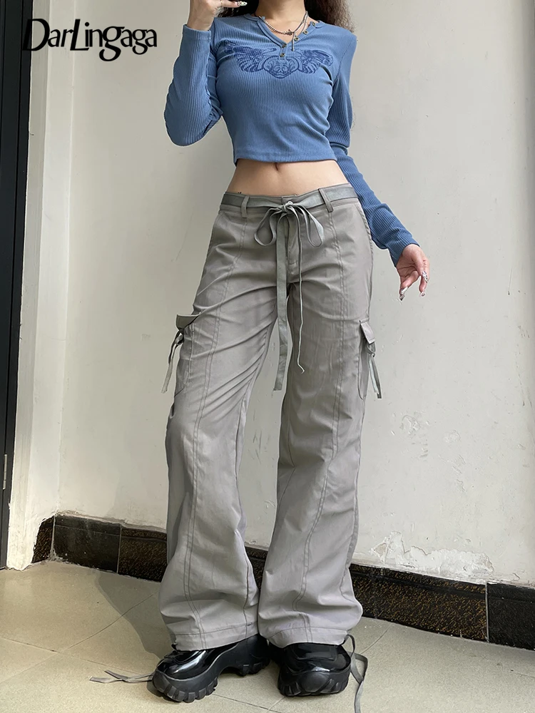 Darlingaga Harajuku Y2K Straight Low Waist Cargo Pants Women Streetwear Lace Up Belt Pockets Baggy Trousers Casual Solid Bottom
Darlingaga Harajuku Y2K Straight Low Waist Cargo Pants Women Streetwear Lace Up Belt Pockets Baggy Trousers Casual Solid Bottom
