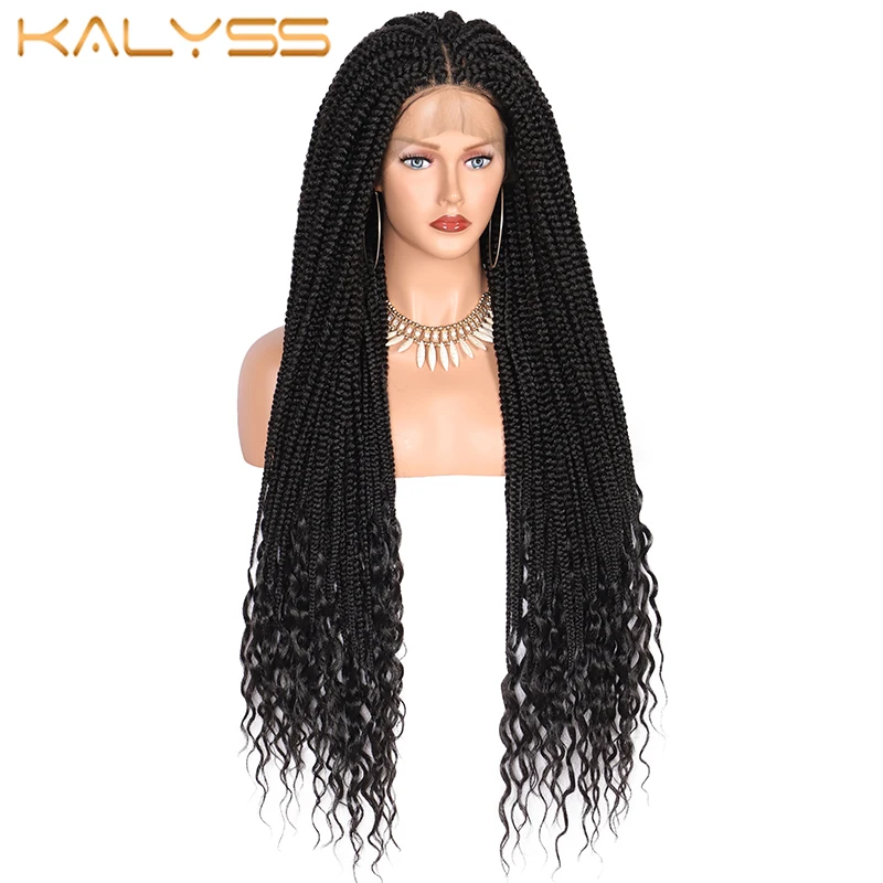 Kalyss Super Long Full Lace Front Knotless Box Braided Wigs With Wave Tips Braiding Hair Synthetic Wig With Baby Hair For Women
Kalyss Super Long Full Lace Front Knotless Box Braided Wigs With Wave Tips Braiding Hair Synthetic Wig With Baby Hair For Women