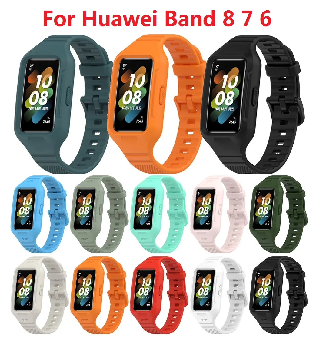 For Huawei Band 8 7 6 Silicone Strap Integrated Style Bracelet Protective Case Watchbands Replacement Bands for Huawei Band 7 Ac
For Huawei Band 8 7 6 Silicone Strap Integrated Style Bracelet Protective Case Watchbands Replacement Bands for Huawei Band 7 Ac