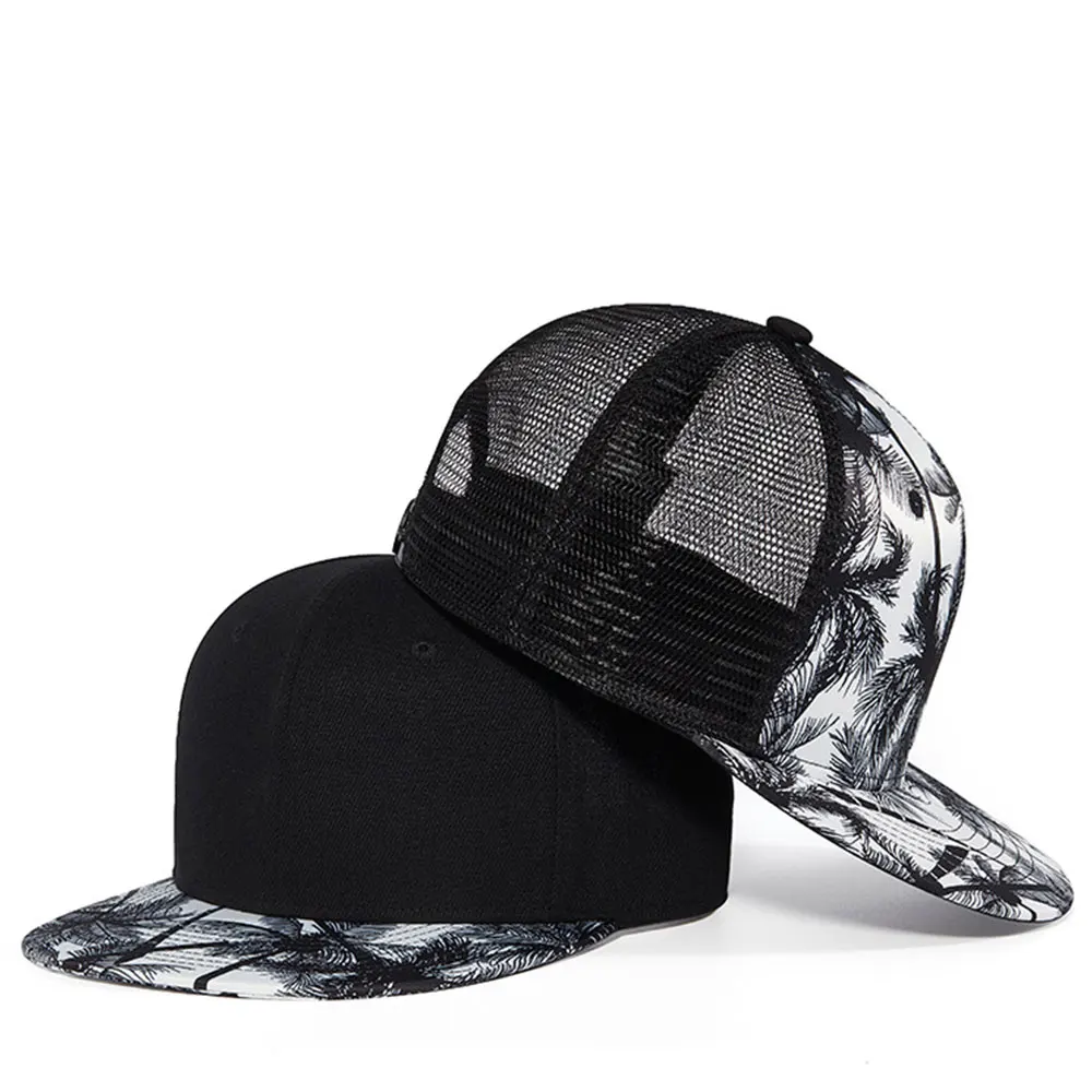 Digital Printed Hip-Hop Hat Men Mesh Baseball Flat Brim Trucker Hats 5 Panels Tree Polyester
Digital Printed Hip-Hop Hat Men Mesh Baseball Flat Brim Trucker Hats 5 Panels Tree Polyester