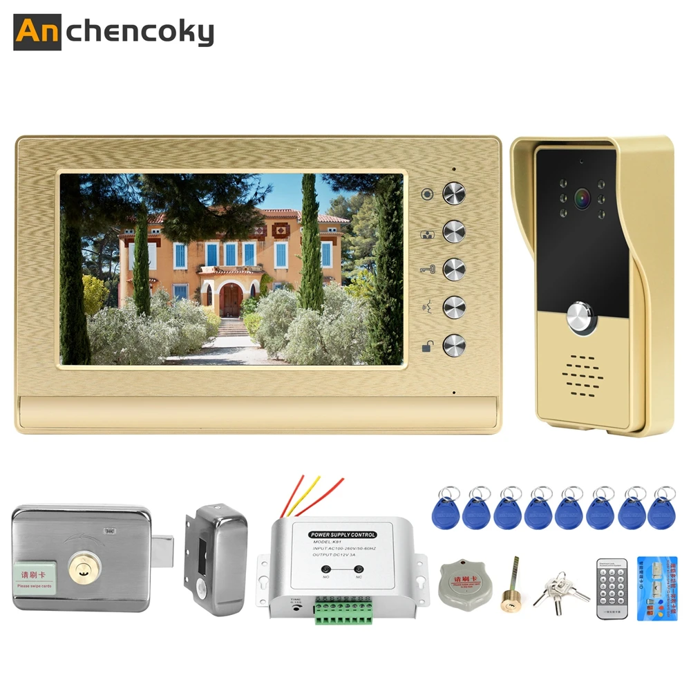 Video Intercom System With Door Lock 1000TVL Door Bell Camera 7 Inch Monitor Support Unlock Wired Video Door Phone For Apartment 
Video Intercom System With Door Lock 1000TVL Door Bell Camera 7 Inch Monitor Support Unlock Wired Video Door Phone For Apartment