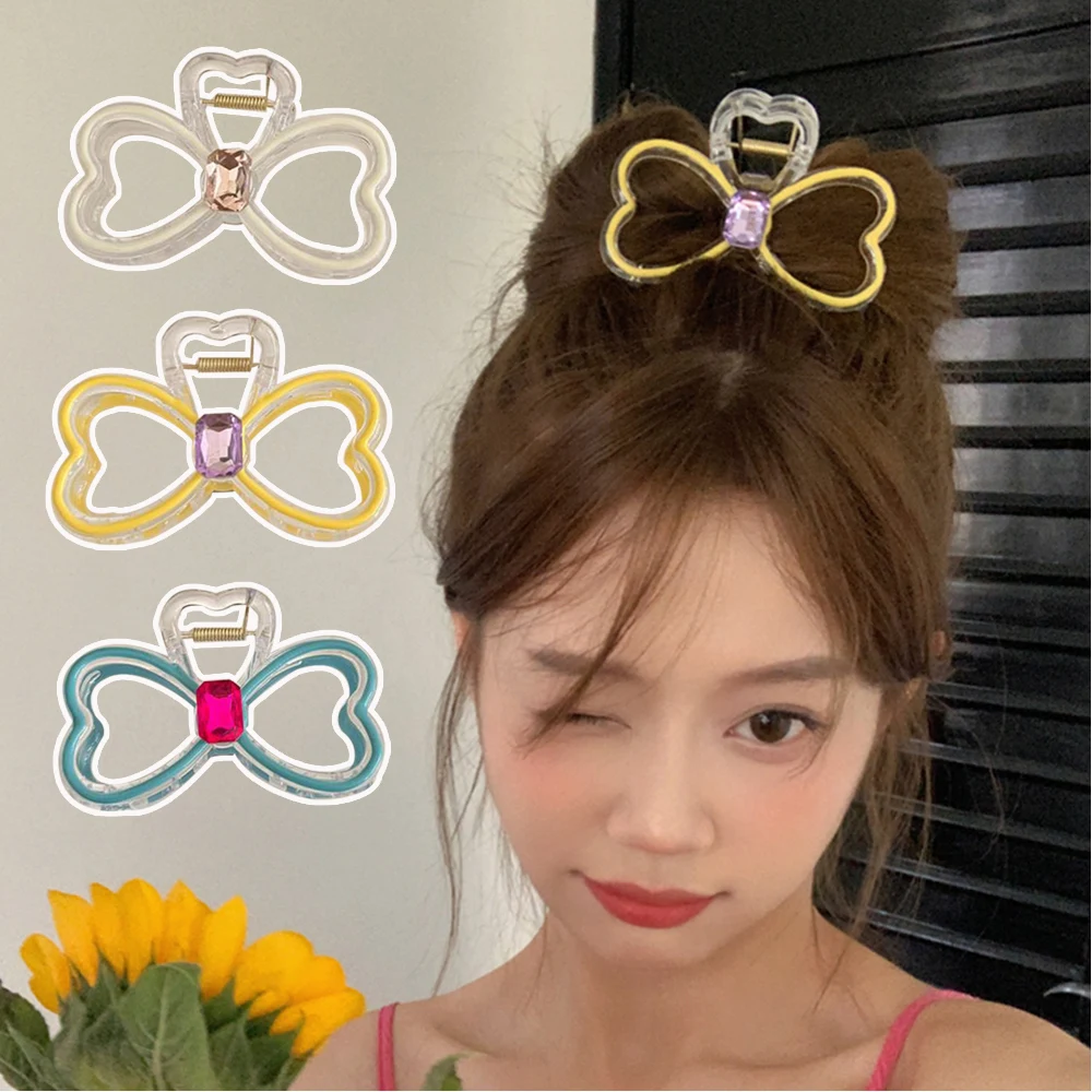 1PCS Rhinestone Bowknot Hair Claw DIY Princess Bow Hair Clip Drip Oil Shark Clip Jelly Clear Hairpin Elegant Hair Catches
1PCS Rhinestone Bowknot Hair Claw DIY Princess Bow Hair Clip Drip Oil Shark Clip Jelly Clear Hairpin Elegant Hair Catches