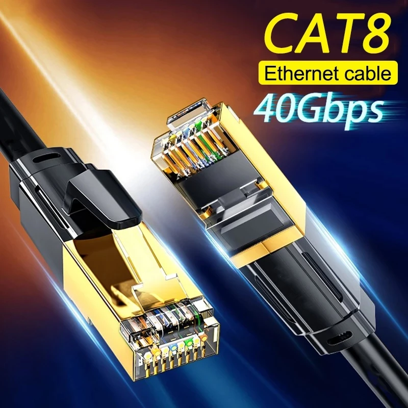 

Ethernet-кабель RJ45, Cat8, сетевой кабель UTP для Cat8, 40 Гбит/с, совместимый патч-корд, Интернет-модем, маршрутизатор, стандарт кабеля