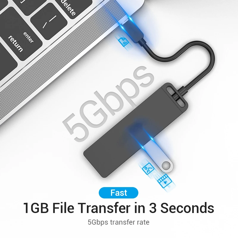 New Fashion USB C HUB 4 Ports USB Type C to USB 3.0 Multi HUB Splitter for Xiaomi MacBook Pro Air Computer Accessories Type C H
New Fashion USB C HUB 4 Ports USB Type C to USB 3.0 Multi HUB Splitter for Xiaomi MacBook Pro Air Computer Accessories Type C H