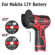 3 inch 300W Wireless Angle Grinder (no battery) Brush Cordless Polisher for Makita 12V Battery Metal Cutting Polishing Grinder