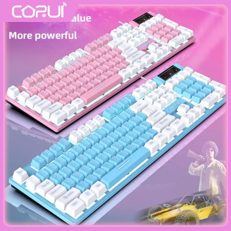 Wired Usb Ergonomics Mechanical Keyboard White Backlight Wired Game Keyboard Suspended Membrane Keyboard Office Accessories 
Wired Usb Ergonomics Mechanical Keyboard White Backlight Wired Game Keyboard Suspended Membrane Keyboard Office Accessories