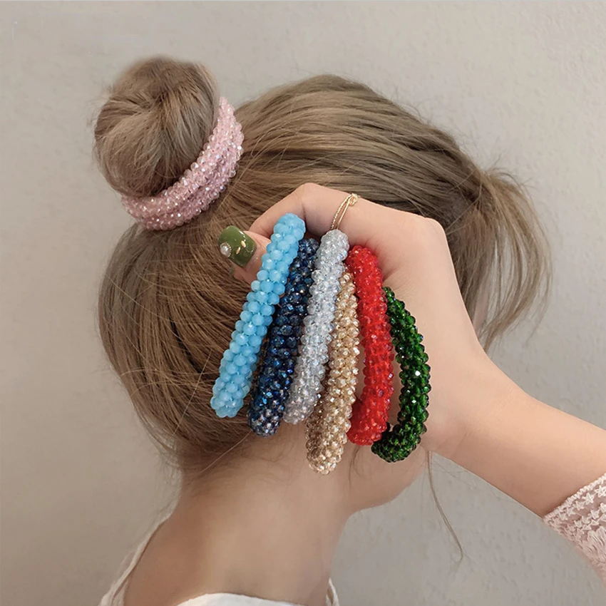 Crystal Beads Hair Rope for Women Ponytail Scrunchies Elastic Hair Bands Beaded Rubber Hair Band Hair Accessories
Crystal Beads Hair Rope for Women Ponytail Scrunchies Elastic Hair Bands Beaded Rubber Hair Band Hair Accessories