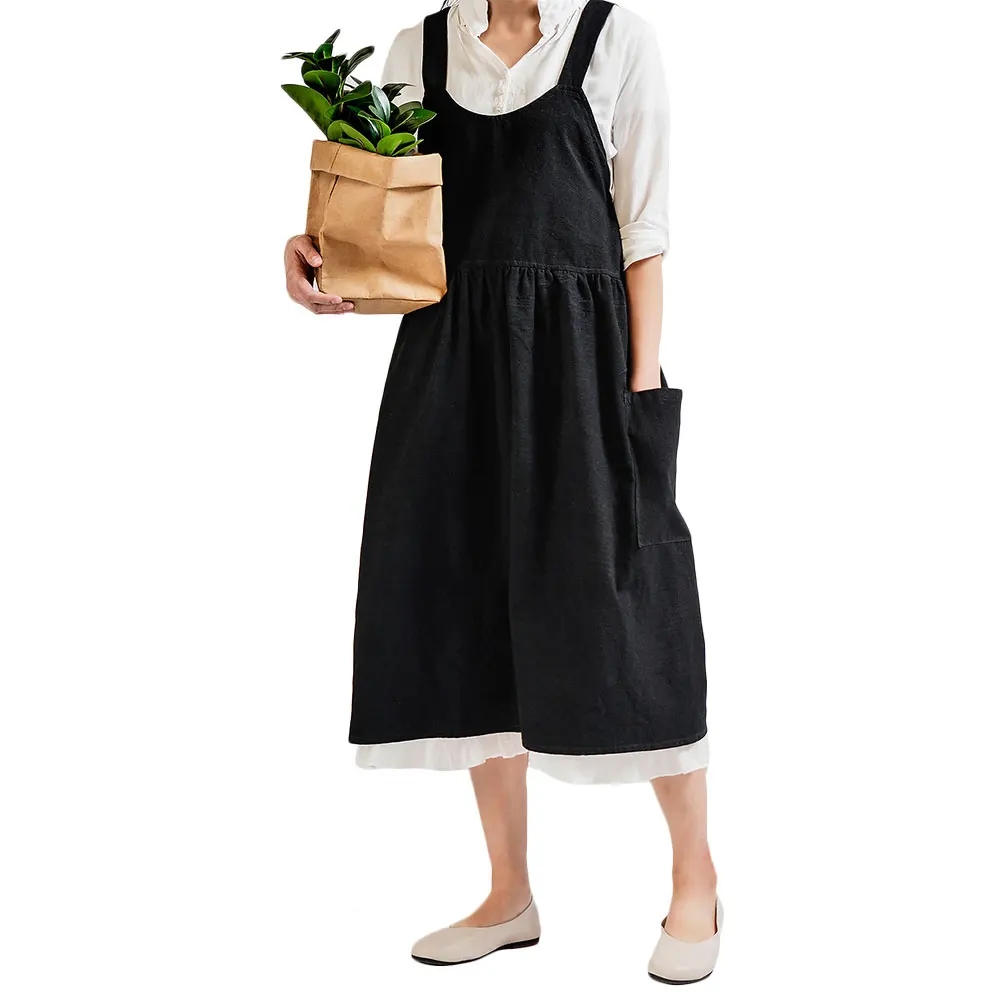 New Style Literature and Art Cotton and Linen Apron Home Baking Cleaning Dress Apron Restaurant Florist Work Clothes
New Style Literature and Art Cotton and Linen Apron Home Baking Cleaning Dress Apron Restaurant Florist Work Clothes