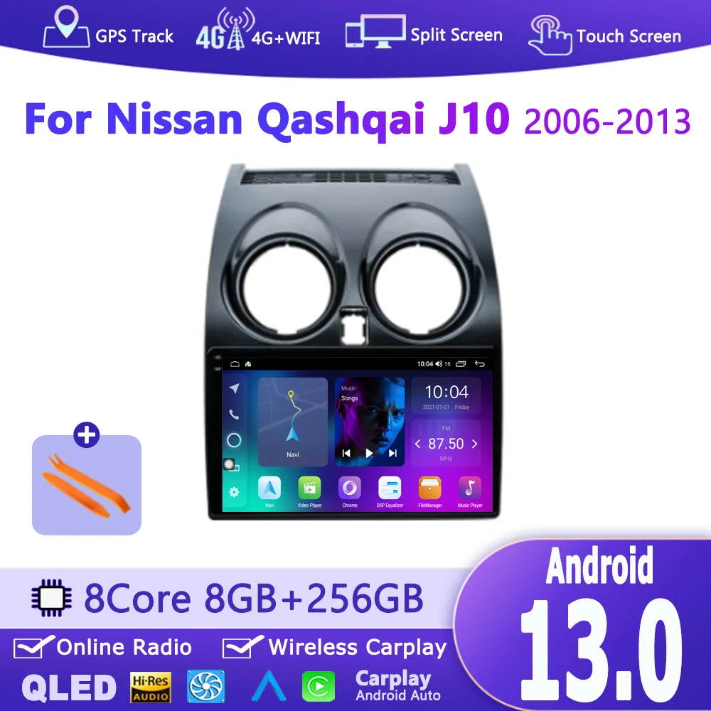 Car Autoradio Radio Multimedia For Nissan Qashqai J10 2006 - 2013 Apple Carplay Android Auto Player 4G 2din 2 Din GPS Navigaion
Car Autoradio Radio Multimedia For Nissan Qashqai J10 2006 - 2013 Apple Carplay Android Auto Player 4G 2din 2 Din GPS Navigaion