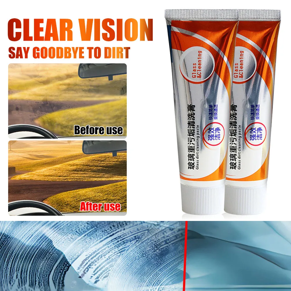 50g Car Glass Oil Film Removing Paste Windshield Cleaner Car Cleaning Tool For Auto Windscreen Bathroom Window Glass With Sponge
50g Car Glass Oil Film Removing Paste Windshield Cleaner Car Cleaning Tool For Auto Windscreen Bathroom Window Glass With Sponge